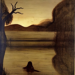 732087259 scared man in a lake  da vinci-transformed